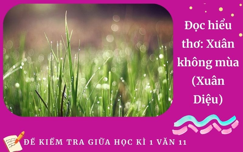 Đọc hiểu thơ: Xuân không mùa (Xuân Diệu)