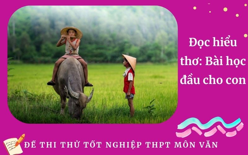 Đọc hiểu thơ: Bài học đầu cho con