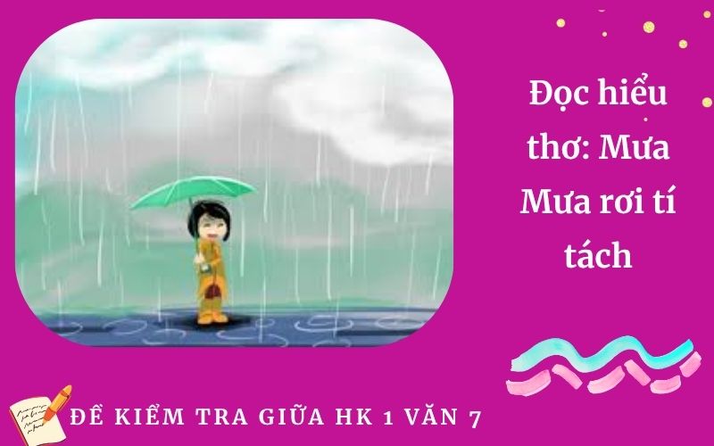 Đọc hiểu thơ: Mưa Mưa rơi tí tách